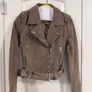 Blank NYC Taupe Leather Jacket